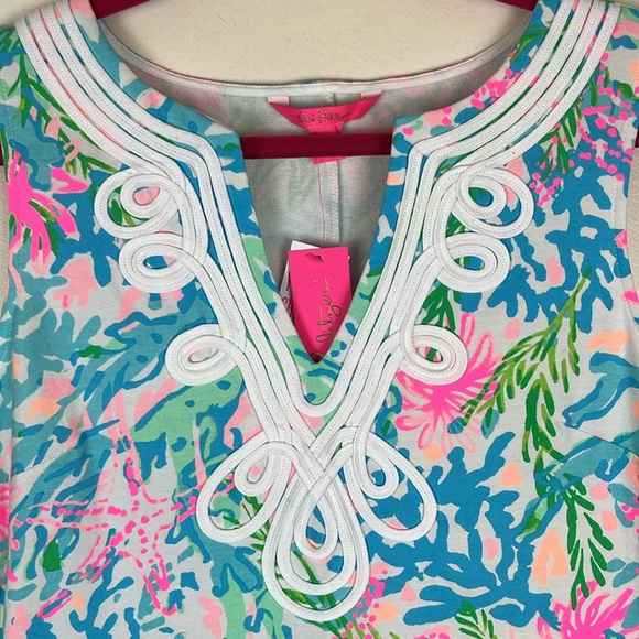 NWT Lilly Pulitzer Harper Shift Dress in Multi, Coral Bay Print, Size Large - Picture 4 of 14